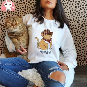 Cowboy Cat Lover Pets Funny Animals Gift Unisex Shirt