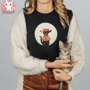 Cowgirl Cat Shirt, Colorful Cat Tee Shirt