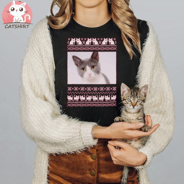 Custom Photo Cat Christmas Sweater