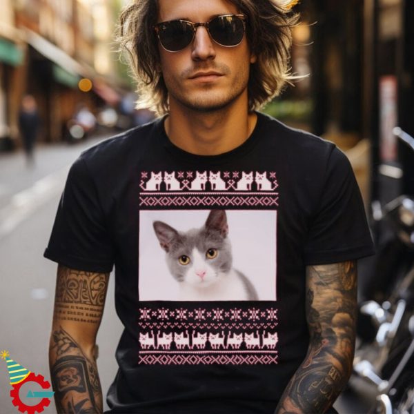 Custom Photo Cat Christmas Sweater