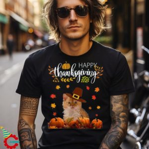 Cute Cat Christmas Cats Happy Thanksgiving Cat Shirt