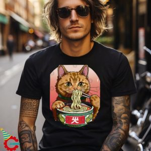 Cute Cat eating Ramen Tee Shirt