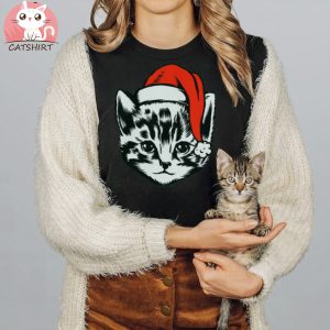 Cute Christmas Kitty Cat Sweater Sweatshirt. Christmas Gift. Ugly Christmas Sweater