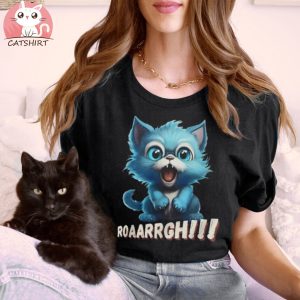 Cute Funny Kitten trying to be scary shirt