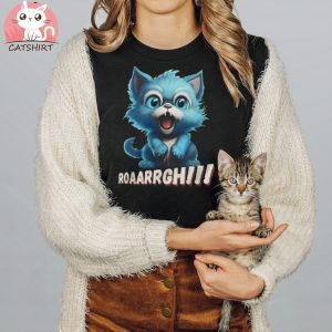 Cute Funny Kitten trying to be scary shirt