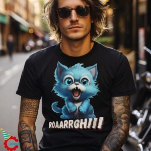 Cute Funny Kitten trying to be scary shirt