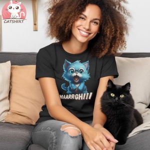 Cute Funny Kitten trying to be scary shirt