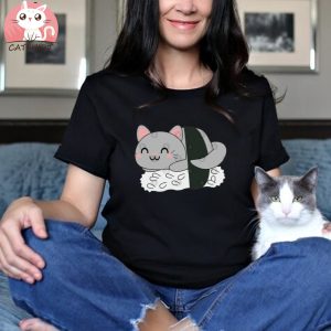 Cute Grey Sushi Cat T Shirt