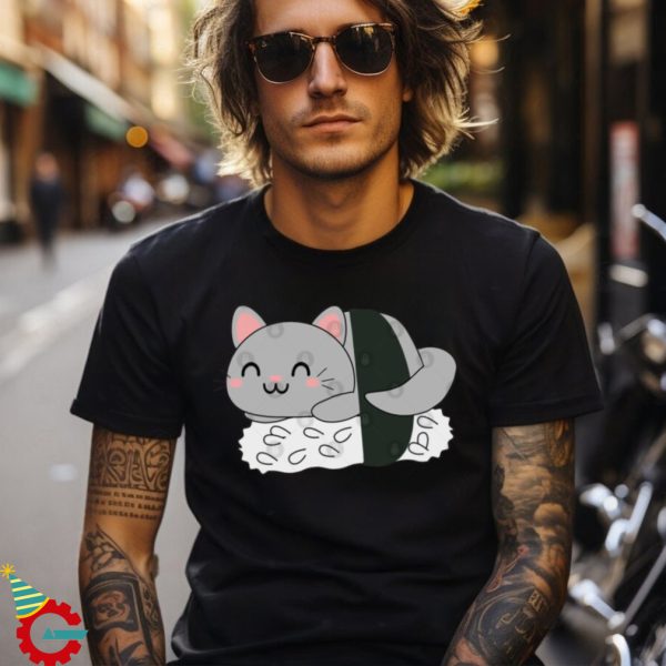 Cute Grey Sushi Cat T Shirt