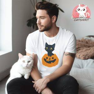 Cute Halloween Black Cat Kids Shirt