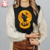 Cute Halloween Black Cat Witch Hat Pumpkin For Kids Girls Shirt