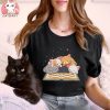 Cute Kawaii Cats Reading T shirt