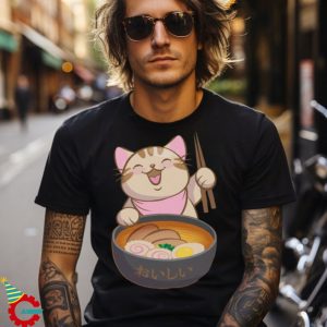 Cute Kawaii Ramen Cat T Shirt