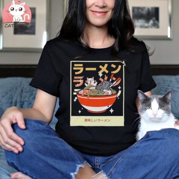 Cute Ramen Cats T Shirts