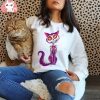 Cute Sugar Skull Mexican Cat Halloween Dia De Los Muertos Shirt