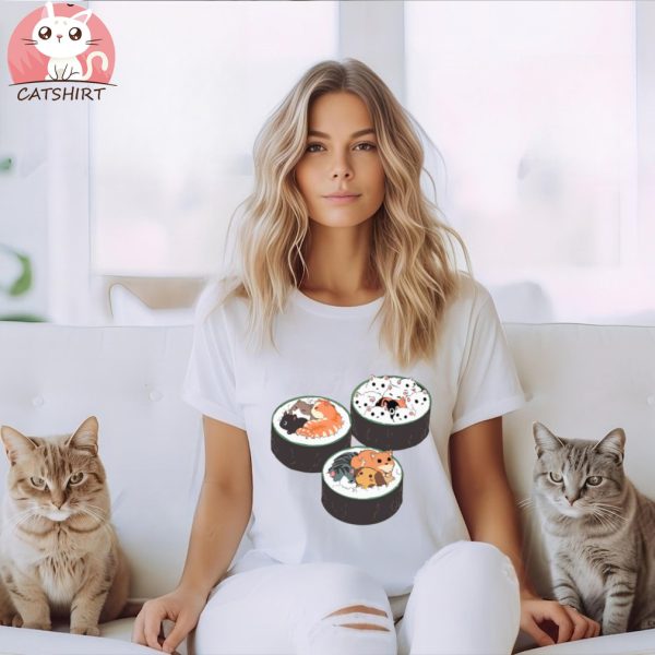 Cute Sushi Cat T Shirt