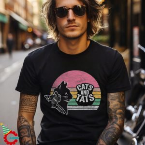 Cute Tattoo Artist Retro Cats And Tats Tattoo Lover T shirt