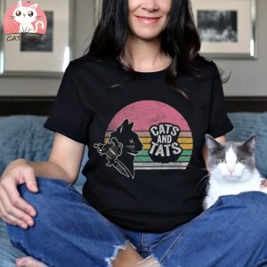 Cute Tattoo Artist Retro Cats And Tats Tattoo Lover T shirt