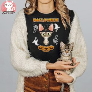 Devon Rex Cat Lover Halloween Cat Dad Shirt