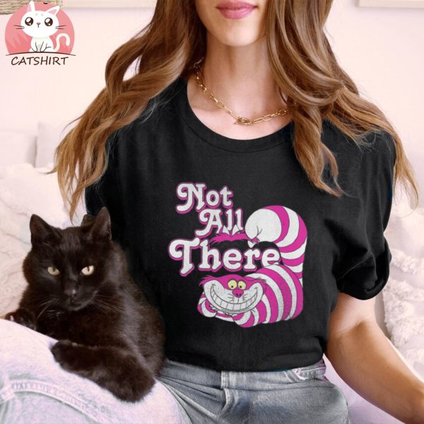 Disney Alice In Wonderland Cheshire Cat We're all Mad Here Not All There T Shirt