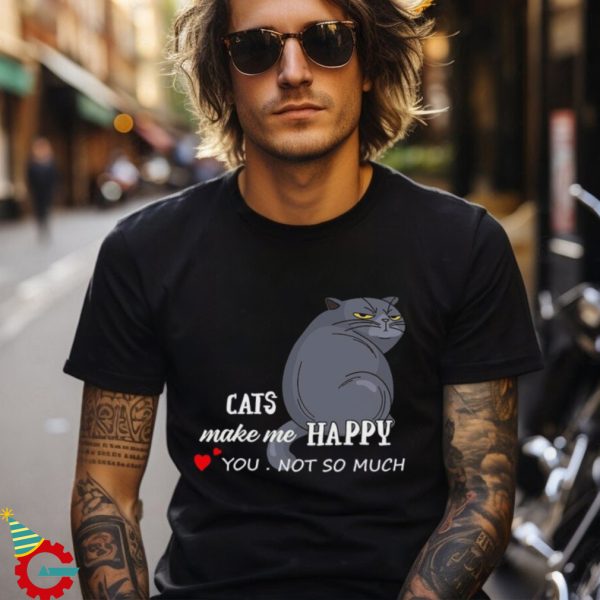 Disney Cats Make Me Happy You Not So Much Tee Shirt