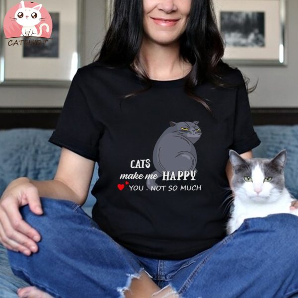 Disney Cats Make Me Happy You Not So Much Tee Shirt