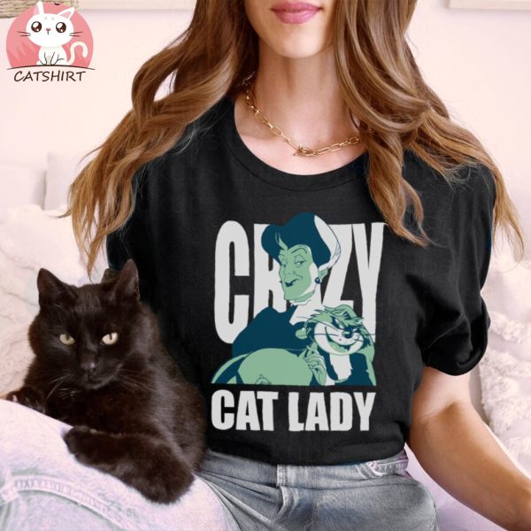 Disney Cinderella Lady Tremaine Lucifer Crazy Cat Lady Shirt