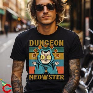 Dungeon Meowster Funny Nerdy Gamer Cat Shirt