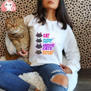 Eat Sleep Cat Warrior Repeat Cat Warrior Love Cats Men's Value Girls Classic T Shirt