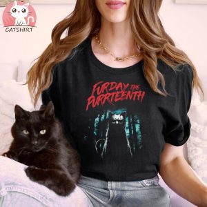 FURDAY THE PURRTEENTH MEN'S BLACK T SHIRT