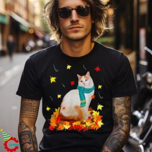 Fun Turkish Van Thanksgiving Autumn Cat Lover Shirt