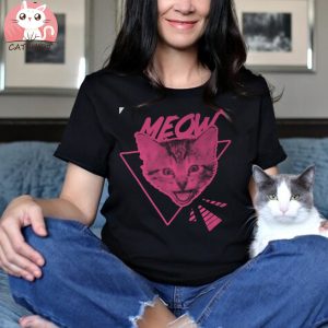 Funny 1980s Cat Lover Unisex Adult Raglan T Shirt