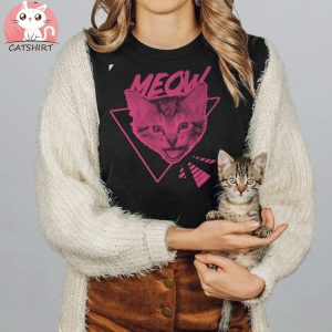 Funny 1980s Cat Lover Unisex Adult Raglan T Shirt