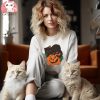 Funny Black Cat Pumpkin TShirt