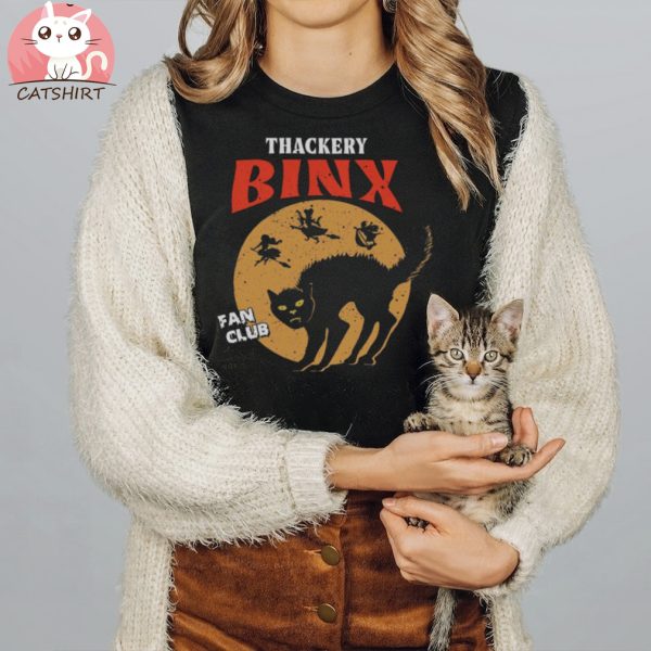 Funny Black Cat Thackery Binx Fan Club T Shirt