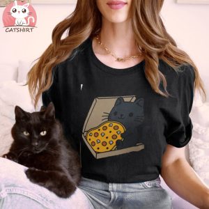 Funny Cat Eating Pizza Shirt