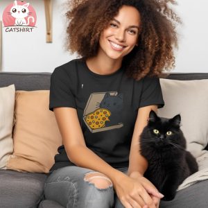 Funny Cat Eating Pizza Shirt