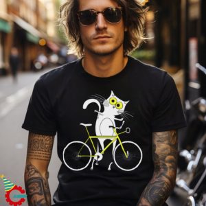 Funny Cat On A Bike T shirt