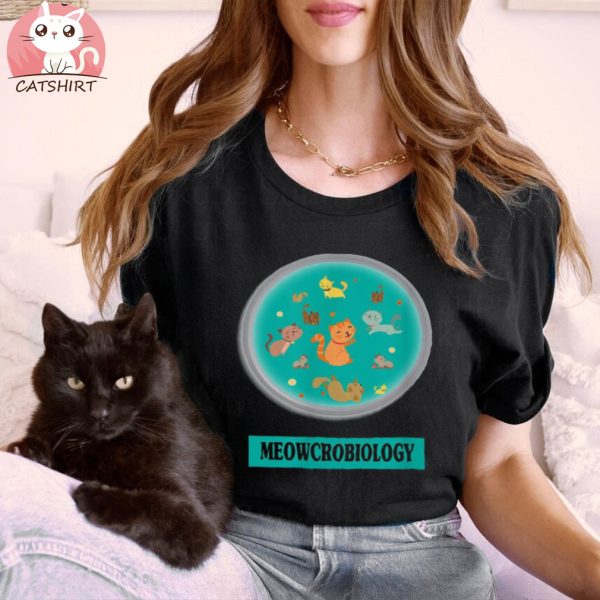 Funny Cats Ideas Meowcrobiology For Cat Lovers Shirt