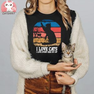 Funny Cats Love T shirt I Love Cats T shirt