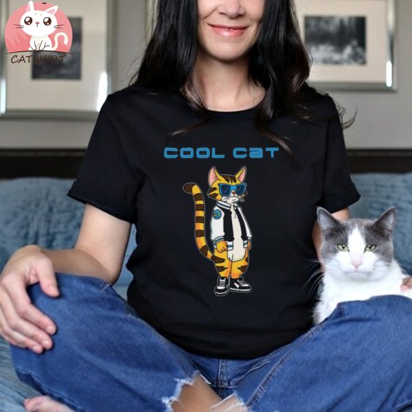 Funny Cool Cat Quality material T shirt