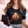 Funny Fake Cat Thanksgiving Turkey Halloween Gifts Shirt