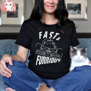 Funny Furrurious Car Driving Cat T shirt