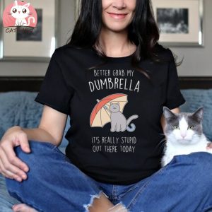 Funny Gray Cat Umbrella T shirt