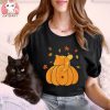 Funny Halloween Ca Cat Pumpkin Jack O Lantern Gift Unisex Shirt