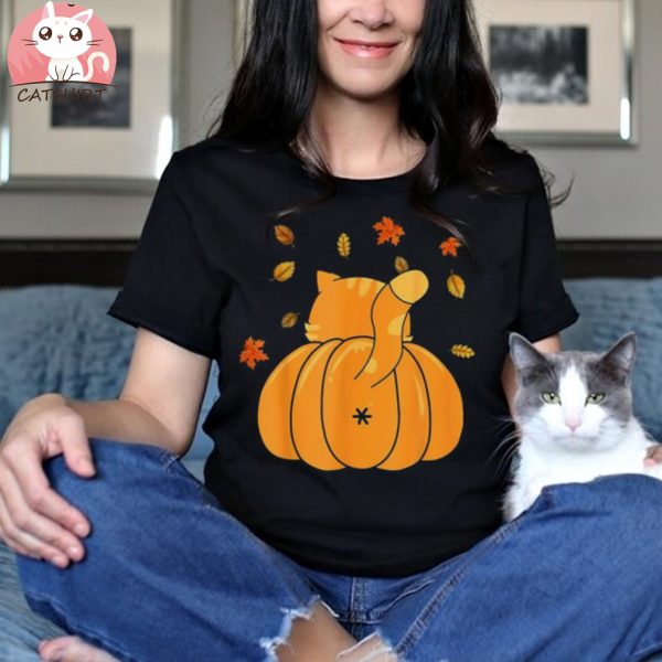 Funny Halloween Ca Cat Pumpkin Jack O Lantern Gift Unisex Shirt