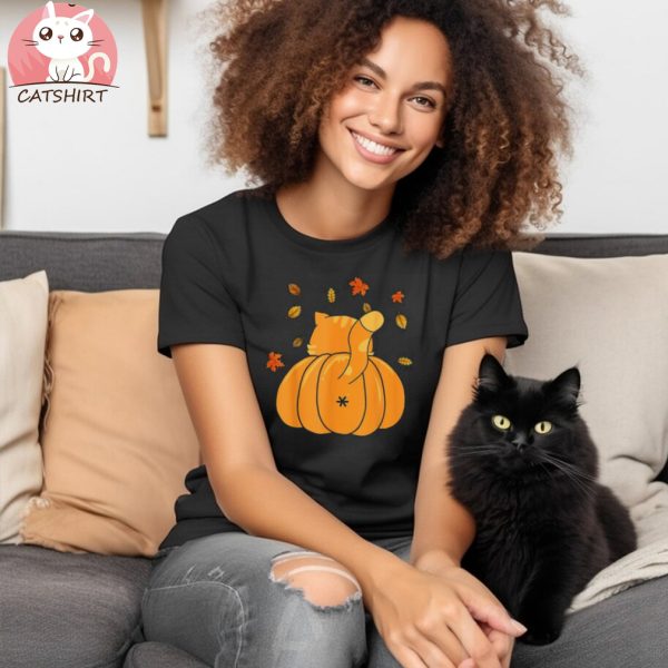 Funny Halloween Ca Cat Pumpkin Jack O Lantern Gift Unisex Shirt