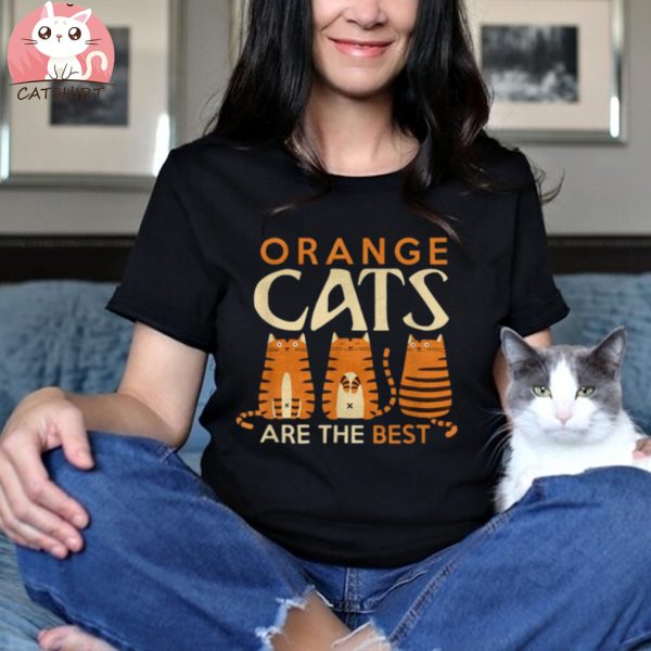 Funny Orange Cats Are The Best Cat Mom Shirt