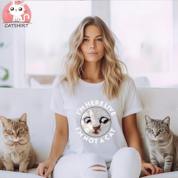 Funny Zoom Lawyer Cat Meme I'm Here Live I'm Not A Cat Toddler T Shirt