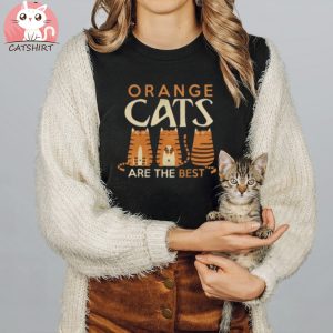 Funny orange cat lover owner Orange Cats are the best, Short Sleeve Unisex T Shirt